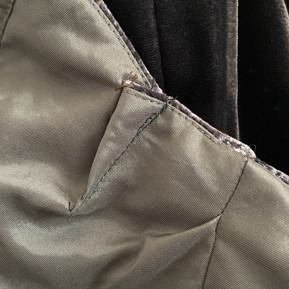 NWT Theory Chanesa Velvet & Silk Dark Brown Strapless Dress, Size 12 - Picture 16 of 17